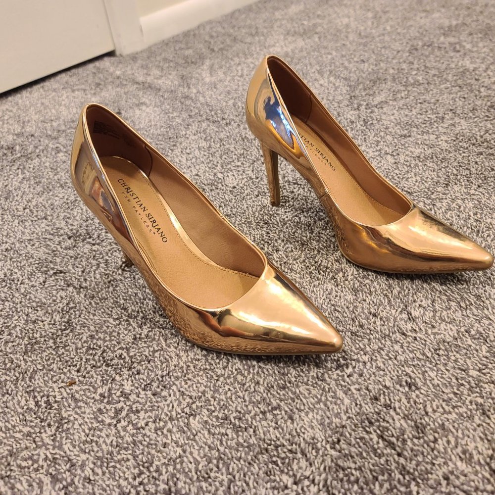Gold Women's Heels 7.5 - Picture 5 of 5